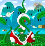  anus balls block dinosaur ermentor flaccid flora_fauna foreskin game_(disambiguation) genitals invalid_tag male mario mario_bros nintendo nude penis piranha_plant plant reptile scalie scared tentacles video_games vines vore yoshi 