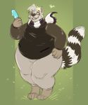  bighips danji-isthmus food hi_res mammal obese overweight popsicle procyonid raccoon scarf tagme 