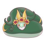  1:1 bittybattybunny curled_up feral flower looking_at_viewer nintendo plant pok&eacute;mon pok&eacute;mon_(species) reptile scalie serperior snake video_games 