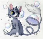  ambiguous_gender bubble feral fluffy-box glameow nintendo pok&eacute;mon pok&eacute;mon_(species) simple_background solo tagme video_games white_background 