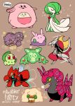  :3 bisharp black_eyes chansey chikorita closed_eyes egg fangs gardevoir gen_1_pokemon gen_2_pokemon gen_3_pokemon gen_5_pokemon gen_6_pokemon goomy no_humans pokemon pokemon_(creature) rariatto_(ganguri) red_eyes reuniclus scizor scolipede simple_background sitting standing twitter_username weezing whimsicott yellow_eyes 