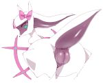  accessory alternate_color anus arceus bow butt exed_eyes eyes_closed female feral genitals hair_accessory hair_bow hair_ribbon happy legendary_pok&eacute;mon looking_back nintendo plump_labia pok&eacute;mon pok&eacute;mon_(species) presenting presenting_hindquarters presenting_pussy pussy ribbons simple_background video_games white_body white_skin 