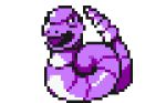  3d animated animated_gif commentary cortoony creature ekans english_commentary gen_1_pokemon lowres multiple_sources no_humans open_mouth pixel_art pokemon pokemon_(creature) pokemon_(game) pokemon_rgby purple_theme snake solo spinning transparent_background 