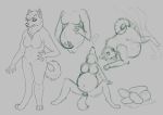  anthro bodily_fluids breasts canid canine canis cum cum_inflation digital_media_(artwork) domestic_dog duo egg female female_focus genital_fluids genitals hi_res husky inflation mammal naughtybirdart nordic_sled_dog nude oviposition pregnant pussy sketch solo solo_focus spitz 
