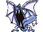  3d animated animated_gif bat blue_theme commentary cortoony creature english_commentary fangs gen_1_pokemon golbat looking_at_viewer lowres multiple_sources no_humans pixel_art pokemon pokemon_(creature) pokemon_(game) pokemon_rgby solo spinning standing tongue tongue_out transparent_background wings 