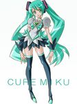  aqua_eyes bad_hands bad_id bad_pixiv_id character_name dodai_shouji green_hair hatsune_miku heart heartcatch_precure! legs long_hair panties parody precure skirt solo striped striped_panties thighhighs twintails underwear very_long_hair vocaloid 