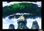  border cloud day fujiyurio giant_tree library nature no_humans ohara_tree one_piece scenery tree 
