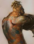  full_body_tattoo gyuuniku male_focus manly marco one_piece realistic shirtless solo tattoo undressing yakuza 