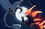  2020 detailed_background digital_media_(artwork) dragon hi_res moon night open_mouth outside sky star starry_sky teeth turnipberry wyvern 