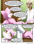  2020 bed butt colored comic darkmirage dialogue digital_media_(artwork) doctor dragonchu duo english_text fan_character female fur furniture hi_res horn nude quetzalli_(character) redoxx reptile scalie text 