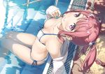  5_nenme_no_houkago bikini cleavage erect_nipples kantoku kurumi_(kantoku) open_shirt swimsuits wet 