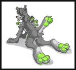  anthro canid canine canis danwolf foot_focus foot_hands footpaw_hands male mammal multi_paw pawbeast pawpads solo transformation wolf 