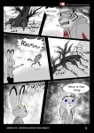  2019 black_and_white blood bodily_fluids broken_life comic digital_media_(artwork) disney fancomic felid female fur judy_hopps lagomorph leporid link6432 male mammal monochrome pantherine purple_eyes rabbit simple_background tiger zootopia 