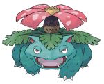  2004 3_toes alpha_channel ambiguous_gender blue_body blue_skin claws fangs feral flora_fauna flower fronds front_view full-length_portrait hi_res ken_sugimori leaf light lighting looking_at_viewer nintendo official_art open_mouth open_smile pink_spots pink_tongue plant pok&eacute;mon pok&eacute;mon_(species) portrait quadruped red_eyes scalie shadow sharp_teeth simple_background smile solo spots standing teeth toe_claws toes tongue transparent_background tree venusaur video_games warts white_claws 