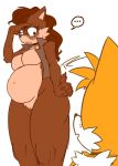  ... 2020 anthro archie_comics bodily_fluids breasts canid canine chipmunk duo featureless_breasts female fox genital_fluids genitals ground_squirrel hi_res male mammal miles_prower navel pleasure_castle pregnant pussy pussy_juice rodent sally_acorn sciurid sonic_the_hedgehog_(archie) sonic_the_hedgehog_(comics) sonic_the_hedgehog_(series) speech_bubble sweat video_games 