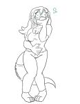  anthro bouncyotter breasts chest_tuft claws clothed clothing female fur hair hi_res ill lutrine mammal membrane_(anatomy) morning_sickness mustelid shawnthegirl solo tuft webbed_hands 
