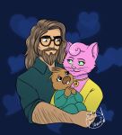  &lt;3 2020 anthro baby beard blue_eyes bojack_horseman brown_hair buckteeth clothing domestic_cat eyewear facial_hair felid feline felis female glasses green_eyes hair human jewelry judah_mannowdog long_hair male mammal necklace netflix porcupine princess_carolyn rodent ruthie_(bojack_horseman) shirt signature subduedmoon teeth topwear young 