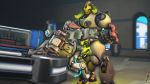  3d_(artwork) anal anal_penetration anus balls bastion_(overwatch) blizzard_entertainment cum cum_inside cum_on_balls cum_on_chest cum_on_penis cumshot dickgirl dickgirl/male dickgirl_penetrating digital_media_(artwork) duo ejaculation from_behind_position humanoid humanoid_penis intersex intersex/male intersex_penetrating leg_grab lying machine male omnic on_side orgasm orisa_(overwatch) overwatch penetration penis raised_leg robot rtsfm sex sidesaddle size_difference video_games 