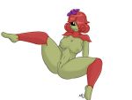  4:3 breasts digital_media_(artwork) female flora_fauna floran genitals hair humanoid mrbroomstic_(artist) nude plant plant_humanoid pussy simple_background solo starbound video_games 