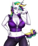  alpha_channel alternate_species big_breasts breasts bunnynha cleavage clothed clothing female friendship_is_magic hi_res humanoid humanoidized my_little_pony rarity_(mlp) solo watermark 