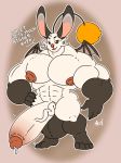  anthro balls big_balls big_muscles big_penis bodily_fluids cum erection final_fantasy genital_fluids genitals hi_res huge_balls huge_muscles huge_penis humanoid_penis hyper hyper_balls hyper_genitalia hyper_muscles hyper_penis kokoro-doll lagomorph looking_at_viewer male mammal moogle multicolored_penis muscular nipples nude penis small_wings solo square_enix text vein veiny_penis video_games wings 