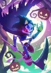  blue_body cape clothing cloud costume death_(personification) grim_reaper halloween holding_object holding_weapon holidays hood jack-o&#039;-lantern machine male melee_weapon metal_sonic moon night_sky polearm red_eyes robot scythe solo sonic_the_hedgehog_(series) uno_yuuji weapon 