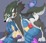  avian breasts canid canine canis dasaki female genitals hi_res knot link_(wolf_form) looking_pleasured male male/female mammal nevrean nintendo nipples penis pussy sex starit the_legend_of_zelda video_games wolf 