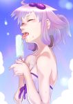  1girl highres simulated_fellatio solo soon vocaloid yuzuki_yukari 