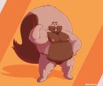  2020 anthro belly clothing greedent hi_res male mammal manlyster moobs musclegut nintendo nipples overweight overweight_male pok&eacute;mon pok&eacute;mon_(species) rodent simple_background solo underwear video_games 