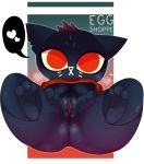  &lt;3 3_toes anthro areola bodily_fluids bottomless breasts clothed clothing domestic_cat eggshoppe feet felid feline felis female genitals hi_res looking_at_viewer mae_borowski mammal night_in_the_woods nipples pussy simple_background solo sweat toes video_games 