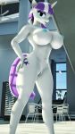  3d_(artwork) 9:16 absurd_res anthro big_breasts breasts ceiling_fan chair digital_media_(artwork) equid female friendship_is_magic furniture genitals hand_on_butt hi_res horn looking_at_viewer loveslove mammal mature_female my_little_pony nipples nude pussy twilight_velvet_(mlp) unicorn 