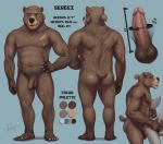  2020 5_fingers 5_toes anal anal_penetration anthro anthro_penetrating balls black_nose blue_eyes brown_body brown_fur butt erection fingers from_behind_position fur genitals glans grey_body grey_fur hi_res humanoid_penis male male/male male_penetrated male_penetrating male_penetrating_male mammal navel nipples nude penetration penis pubes rov sex simple_background tail_grab teeth toes ursid vein 