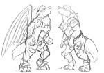  2020 accipitrid accipitriform avian binturongboy bird canid canine canis digital_media_(artwork) eagle greyscale male mammal monochrome pheagle rakan sketch transformation were werecanid werecanine werewolf wolf 