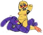  anthro avian bird bonnie_(fnaf) breasts chica_(fnaf) female five_nights_at_freddy&#039;s lagomorph leporid looking_at_another machine mammal nude rabbit robot sex shy unnecessaryfansmut video_games 