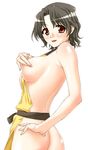  apron breasts large_breasts mature naked_apron sideboob solo to_heart_2 unagimaru yuzuhara_haruka 