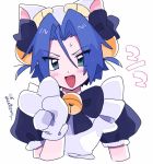  2ameyasan2 animal_ears bell blush cat cat_ears crossdressing droplet gloves jingle_bell kojirou_(pokemon) paw_gloves paws pokemon pokemon_(anime) ribbon 