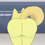 ambiguous_gender animated anthro bent_over blurred_background bottomwear butt butt_focus canid canine canis clothing dancing domestic_dog faceless_character glistening glistening_body glistening_butt legs_together locker locker_room male mammal nude presenting presenting_hindquarters school shaded shaking_butt shaking_hips short_playtime simple_background simple_shading solo solo_focus swaying_hips tail teasing teasing_viewer tylernobody
