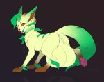  balls big_balls eeveelution feral genitals herm hi_res huge_balls intersex leafeon nintendo open_mouth paws pok&eacute;mon pok&eacute;mon_(species) sergeantyakirr solo teeth tongue video_games 