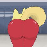 ambiguous_gender animated anthro bent_over blurred_background bottomwear butt butt_focus canid canine canis clothing dancing domestic_dog faceless_character glistening glistening_butt legs_together locker locker_room male mammal pants presenting presenting_hindquarters red_bottomwear red_clothing red_pants school shaded shaking_butt shaking_hips short_playtime simple_background simple_shading solo solo_focus swaying_hips tail teasing teasing_viewer tight_bottomwear tight_clothing tight_pants track_pants tylernobody