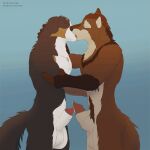 animal_genitalia animal_penis animated anthro balls bernese_mountain_dog bodily_fluids canid canine canine_genitalia canine_penis canis caressing dak_(brittonthebuck) dire_wolf domestic_dog duo ear_piercing eyes_closed french_kissing frottage genital_fluids genitals kissing knot knot_in_sheath loop lucas_(lucasreturns) male male/male mammal molosser mountain_dog open_mouth penile penis piercing precum sex sheath swiss_mountain_dog tongue virtyalfobo wolf