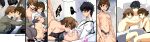  1girl 2boys absurdres akechi_gorou amamiya_ren anal bisexual_male black_hair black_thighhighs blush breasts brown_hair censored clitoral_stimulation cuddling cunnilingus dildo english_commentary english_text girl_on_top gloves goro_orb group_sex hair_between_eyes highres looking_at_another medium_breasts mixed-language_commentary mmf_threesome mosaic_censoring multiple_boys niijima_makoto nipple_stimulation nude oral pegging persona persona_5 red_eyes sex sex_toy short_hair sound_effects speech_bubble strap-on sweat sweater thighhighs threesome turtleneck turtleneck_sweater twitter_username 