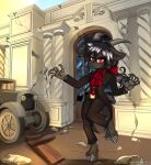 absurd_res anthro bovid caliluminos caprine dystopian goat hi_res invalid_tag lore machine male mammal mico nulmes original_character post-apocalyptic robot solo steampunk victorian ych