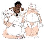 2024 anthro bear belly bepo_(one_piece) blush bulge butt clothed clothing crossdressing ear_piercing ear_ring english_text hi_res human male mammal meme meme_clothing minkmen_(one_piece) nekokat42 one_piece overweight overweight_male piercing polar_bear ring_piercing shirt tattoo text topwear trafalgar_law underwear ursine virgin_destroyer_sweater