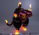 3d_(artwork) anthro areola belly big_belly big_breasts big_butt breasts butt digital_media_(artwork) dragon female female_focus flagartha_(ze_blackball.d) genitals hi_res highyenaarts horn huge_belly huge_breasts huge_butt huge_thighs hyper hyper_belly hyper_breasts hyper_butt looking_at_viewer mythological_creature mythological_scalie mythology nipples nude overweight pussy scalie simple_background solo solo_focus tail thick_thighs wide_hips wingless_dragon ze_blackball.d