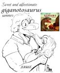5_fingers allosaurid allosaurus annamaria_(snoot_game) anthro bestiality blush breasts cavemanon_studios clothing compsognathid compsognathus dinosaur dress_shirt duo english_text eyewear female female_anthro female_on_feral feral fingers glasses human human_on_feral interspecies karl_(snoot_game) male male_anthro male_feral male_on_human mammal monochrome muscular muscular_anthro muscular_male open_mouth open_smile pupils reference_image reptile rsmania5 scalie shirt simple_background slit_pupils smile snoot_game snout spot_color text theropod topwear