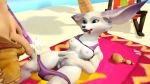  16:9 3d_(artwork) anthro blizzard_entertainment blue_eyes breasts canid clothing digital_media_(artwork) duo female female_focus fur genitals hi_res human ilikepandaren language male male/female mammal nude penis video_games vulpera warcraft white_body white_fur 