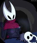 2_horns 5_fingers anthro arthropod artist_name balls black_arms black_balls black_breasts black_eyes bodily_fluids breasts cave cloak clothing davidsanchan digital_media_(artwork) duo female fingers genital_fluids genitals glans grey_cloak handjob hi_res hollow_knight horn hornet_(hollow_knight) incest_(lore) insect larger_female looking_at_another looking_up lying male male/female motion_lines nipples not_furry on_back penile penis precum purple_nipples red_cloak sex shaking shivering sibling_(lore) simple_background size_difference smaller_male standing stepbrother_(lore) stepsibling_(lore) stepsister_(lore) team_cherry text the_knight_(hollow_knight) white_text