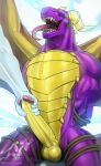  2020 activision anthro balls biceps big_penis bodily_fluids bound cum cumshot dragon duo ejaculation erection eyes_closed genital_fluids genitals handjob hands_behind_back hi_res looking_pleasured male muscular muscular_male nude open_mouth orgasm penile penis sex solo_focus spyro spyro_the_dragon todex tongue tongue_out vein veiny_penis video_games 