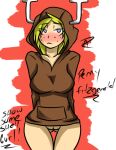  animal_humanoid anthro antlers blonde_hair blue_eyes blush bottomless breasts butt cartoon_network clothed clothing fairy female freckles genitals hair hands_behind_back hoodie horn humanoid inuyuru looking_at_viewer mammal mammal_humanoid not_furry penny_fitzgerald pussy simple_background solo standing the_amazing_world_of_gumball thick_thighs topwear wide_hips 