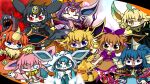 2023 bottomwear clothing cookie_(touhou) eevee eeveelution espeon female flareon generation_1_pokemon generation_2_pokemon generation_4_pokemon generation_6_pokemon glaceon group halloween hi_res holidays humanoid jolteon just_blbs leafeon nintendo nyon_(cookie) october pokemon pokemon_(species) skirt sylveon umbreon vaporeon